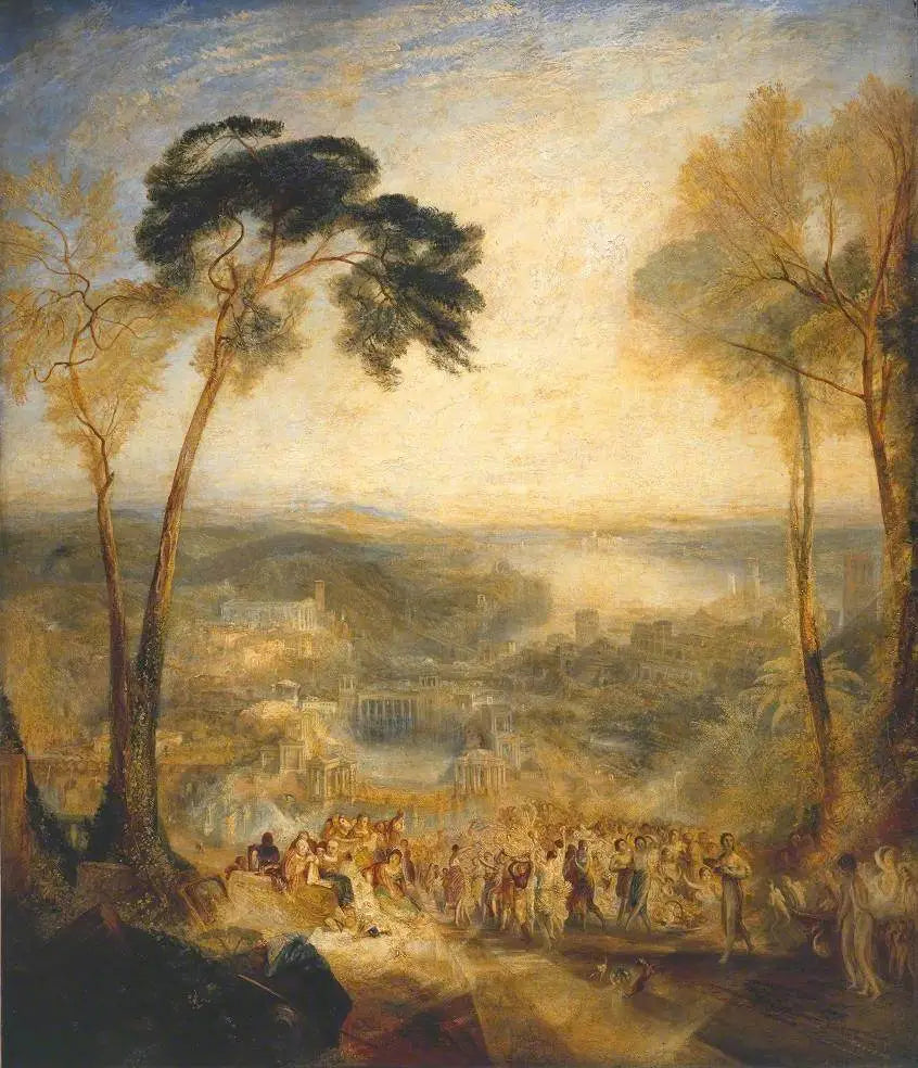 Phryne Going to the Public Baths as Venus: Demosthenes Taunted by Aeschines - J. M. W. Turner image 1 tableau peint à l’huile sur toile