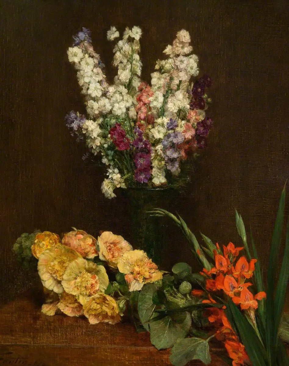Pièce de fleurs - Henri Fantin-Latour image 1 reproduction artisanale de tableau