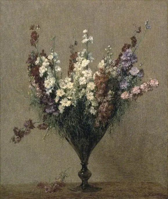 ヒナゲシの脚 - アンリ・ファンタン＝ラトゥール

Source:
Pied d'alouette - Henri Fantin-Latour