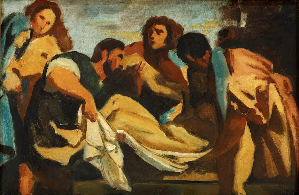 Pietà, d'après Titien - Paul Cézanne image 1 tableau peint à l’huile sur toile