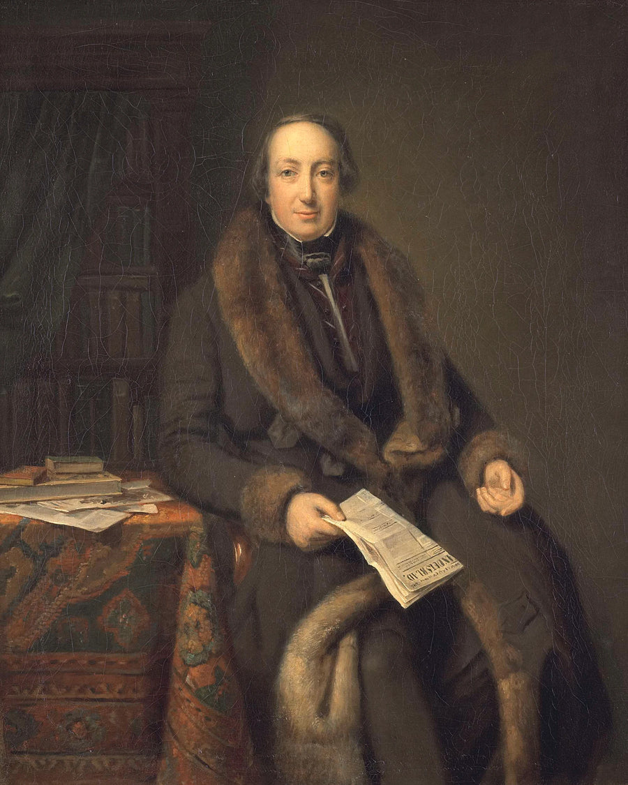 Pieter Arnold Diederichs (1804-74). Libraire à Amsterdam et fondateur de l'Algemeen Handelsblad en 1828 - Johan Georg Schwartze