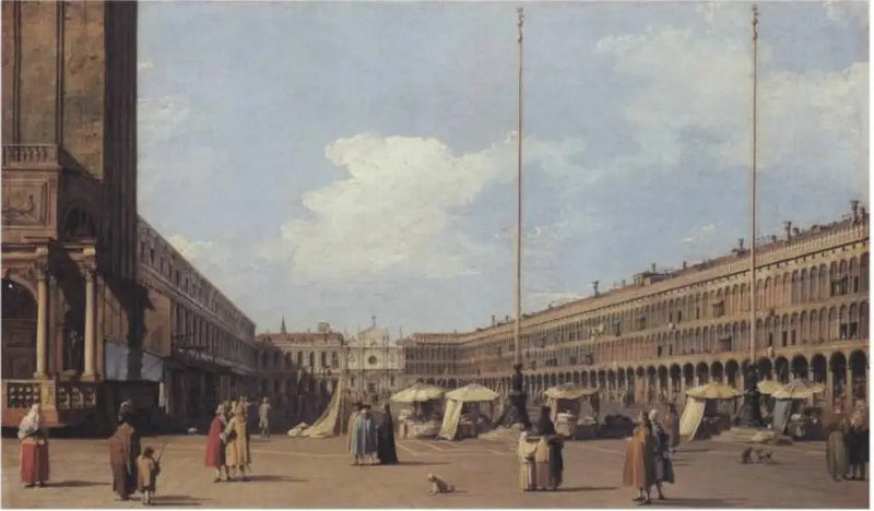 サン・マルク広場、サン・ジェミニアーノ教会の向かい側 - カナレット

Source:
Place Saint-Marc, face à l'église de San Geminiano - Canaletto