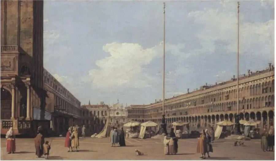 サン・マルク広場、サン・ジェミニアーノ教会の向かい側 - カナレット

Source:
Place Saint-Marc, face à l'église de San Geminiano - Canaletto