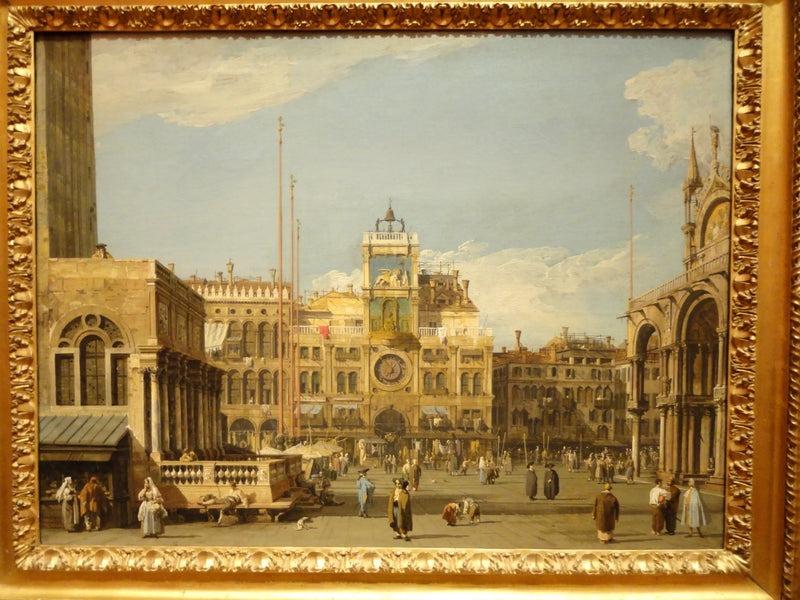 サン・マルク広場：時計塔 - カナレット

Source:
Place Saint-Marc : la tour de l'horloge - Canaletto
