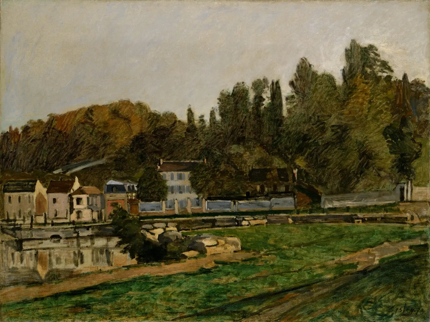 Points d'eau à Marly - Alfred Sisley image 1 tableau peint à l’huile sur toile
