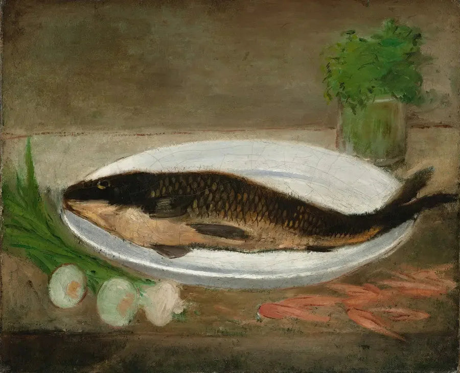 皿の上の魚 - アルフレッド・シスレー