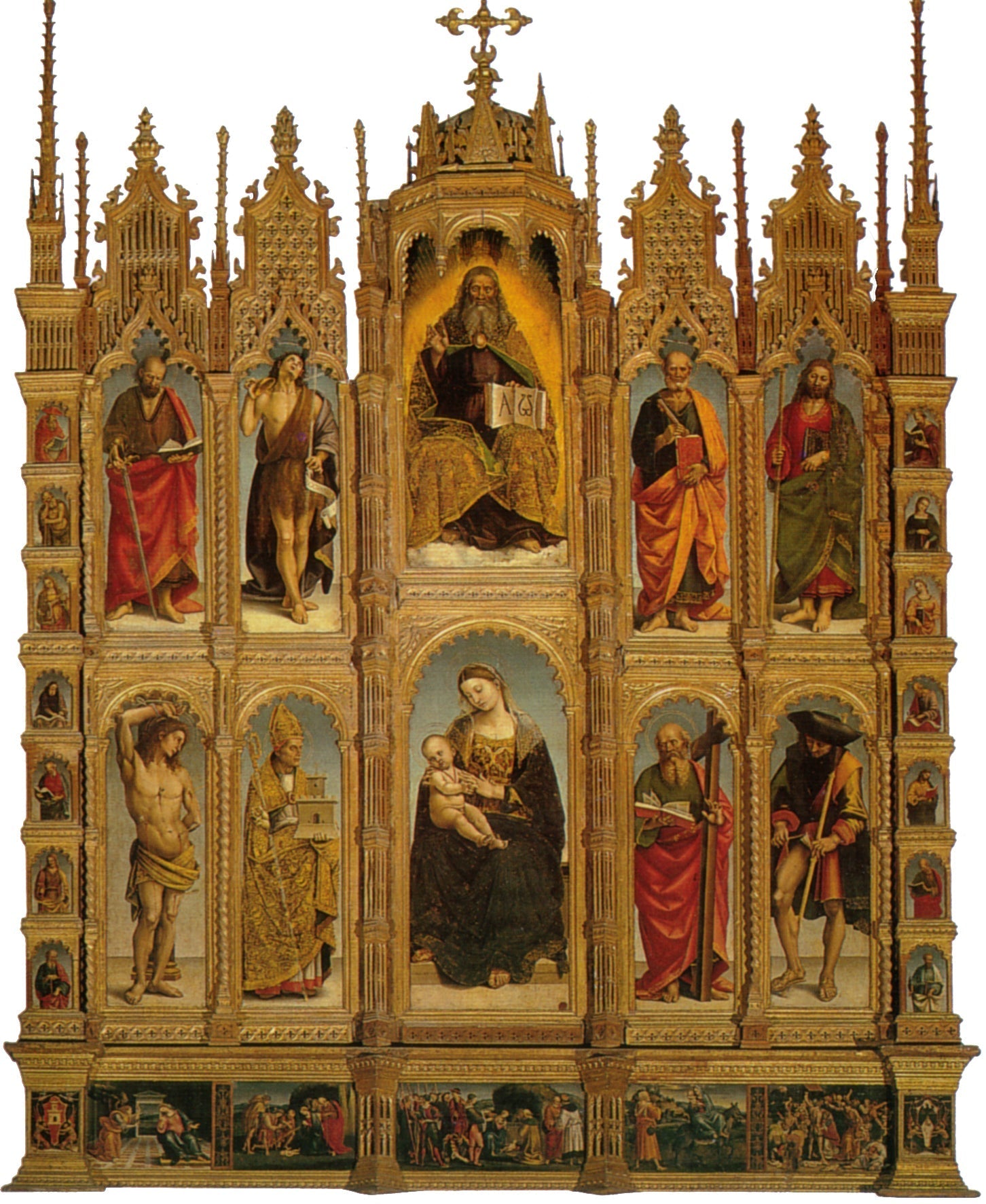 Polyptyque d'Arcevia - Luca Signorelli image 1 reproduction artisanale de tableau