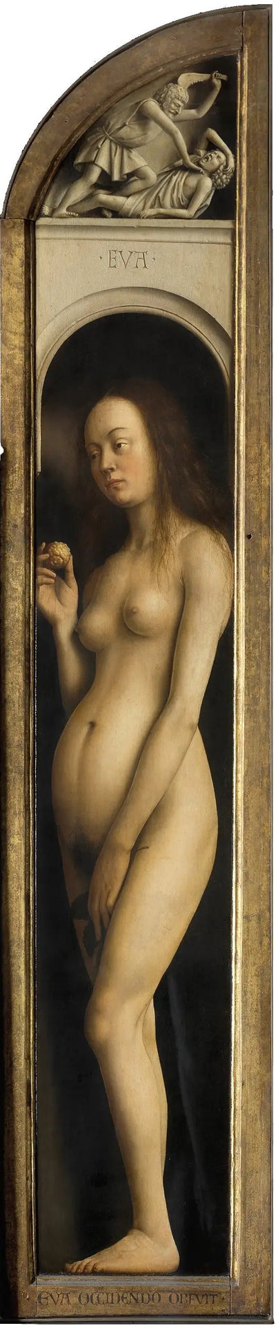 Polyptyque: volet extérieur de gauche: visage. Veille. - Jan van Eyck - Alpha Reproduction
