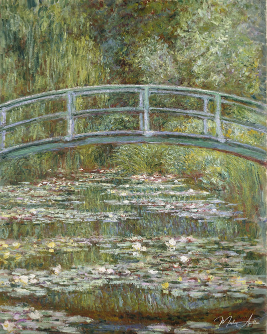 Pont au-dessus d'un bassin de nymphéas - Claude Monet - Reproductions de tableaux et peintures haut de gamme