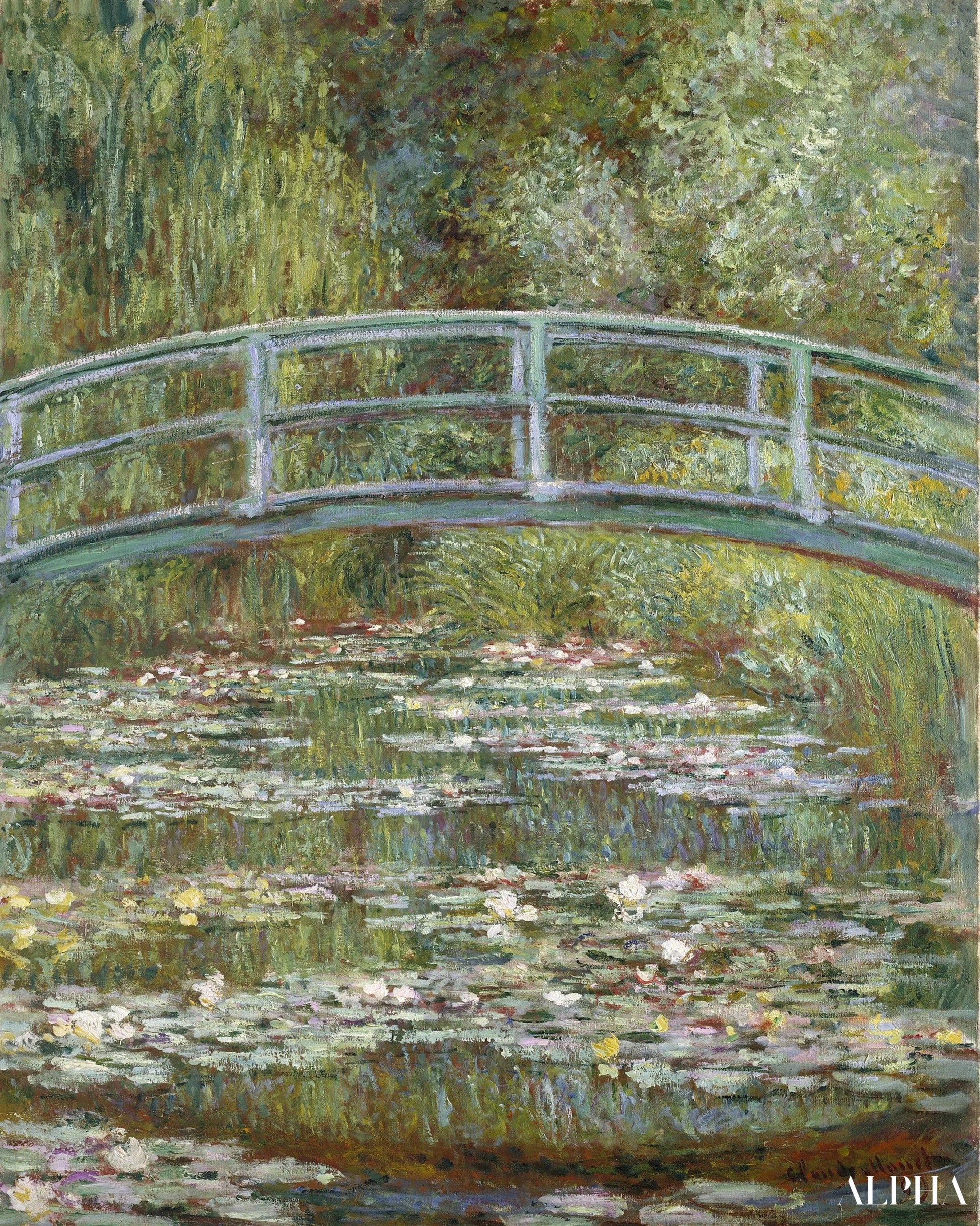 睡蓮の池の上の橋 - クロード・モネ - 高級絵画および絵画の複製