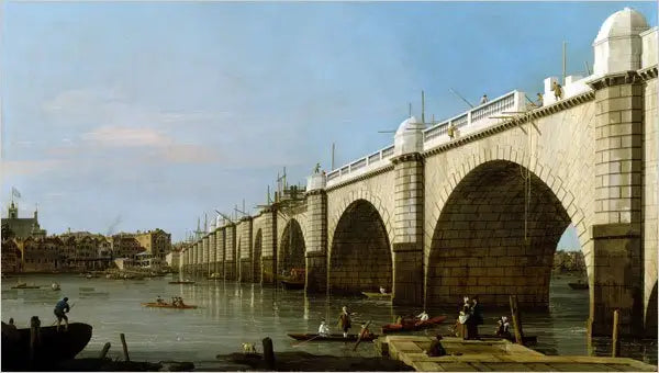 南東側の支間から建設中のウェストミンスター橋 - カナレット

Source:
Pont de Westminster en construction depuis la culée sud-est - Canaletto