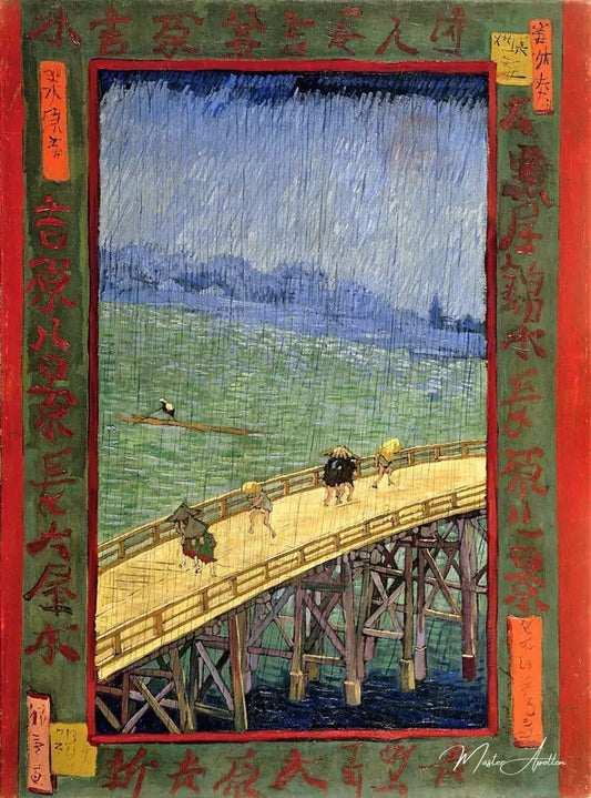 Pont sous la pluie - Van Gogh - Reproductions de tableaux et peintures haut de gamme