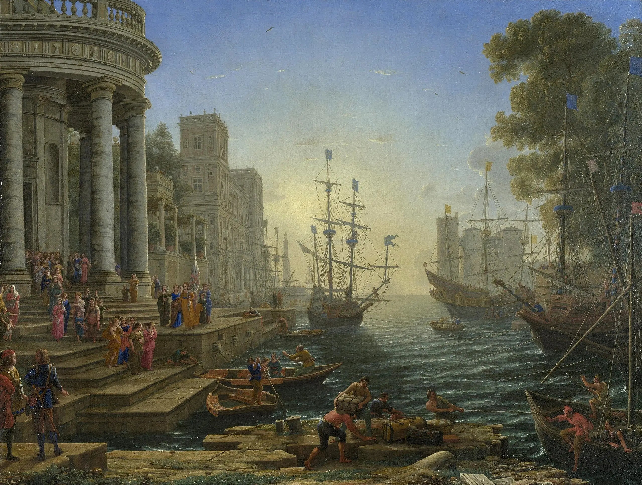 Port avec l’embarquement de Sainte Ursule - Claude Lorrain - Alpha Reproduction