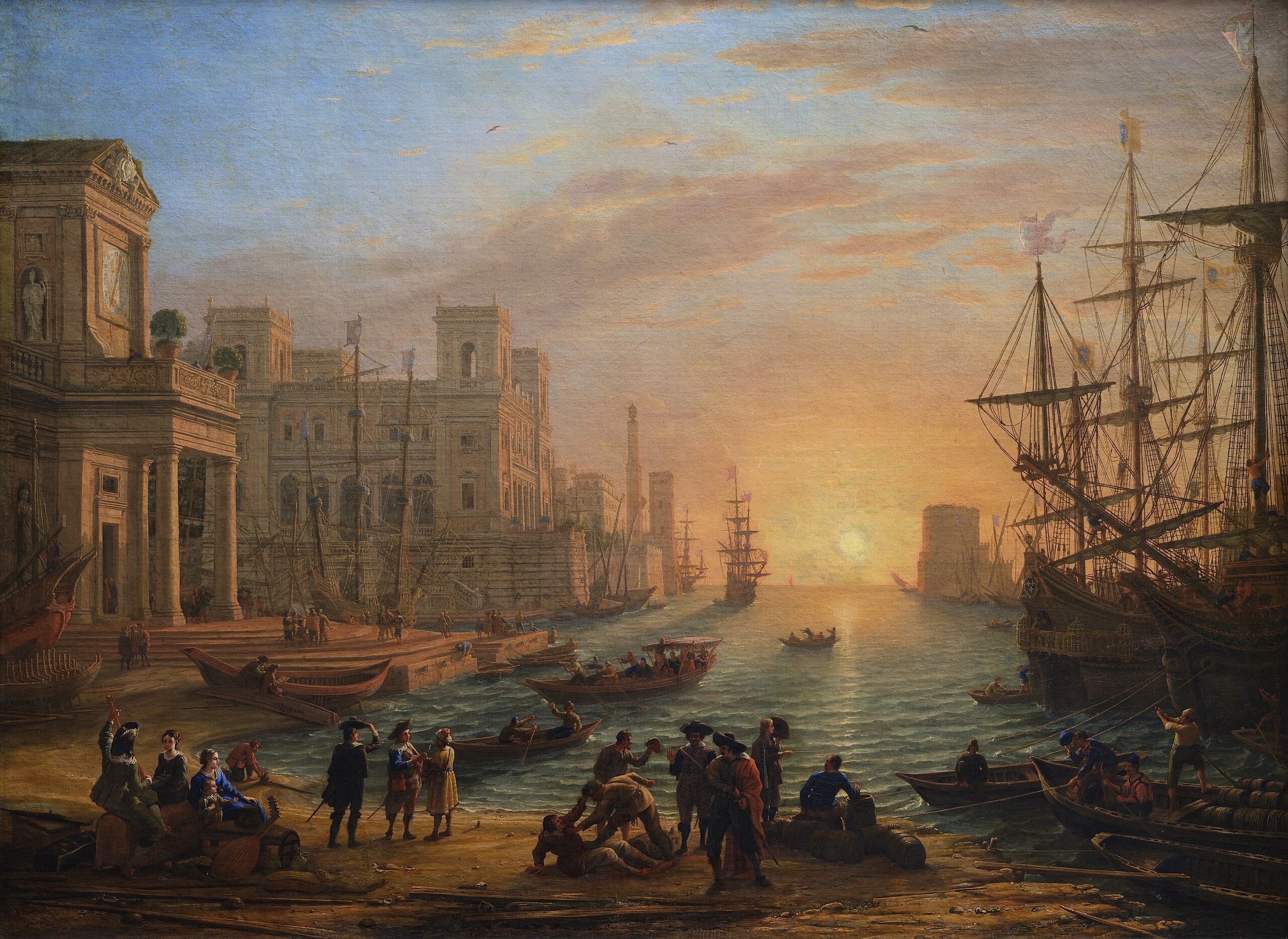 Port de mer au soleil couchant - Claude Lorrain - Alpha Reproduction