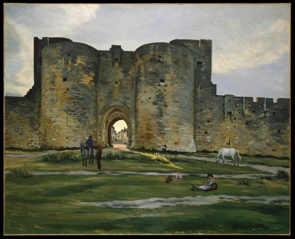 Porte de la Reine à Aigues-Mortes - Frédéric Bazille image 1 copie peinte à la main à l’huile