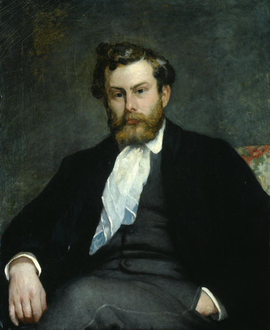Portrait en pied assis d’Alfred Sisley réalisé par Renoir en 1864 – Fondation E.G. Bührle