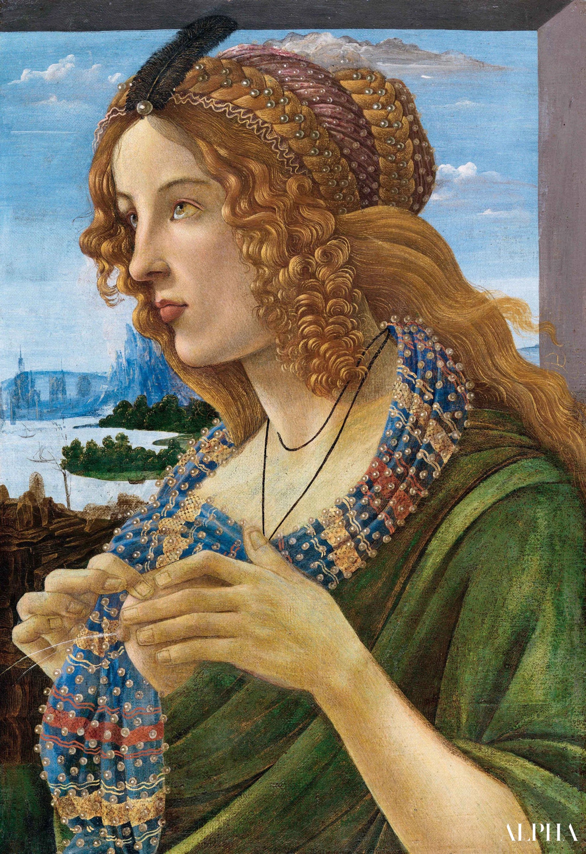 女性の寓意的な肖像（シモネッタ・ヴェスプッチ） - サンドロ・ボッティチェリ - 高級絵画および絵画の複製