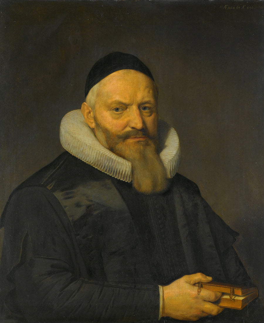 Portrait d'Antoine de Wale (1573-1639). Professeur de théologie à Leiden. - David Bailly