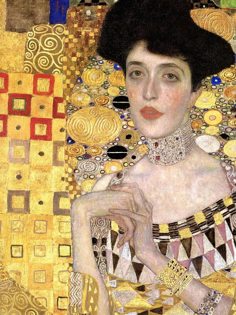 👑 アデル・ブロッホ＝バウアー I の肖像（詳細） – グスタフ・クリムト (1907)