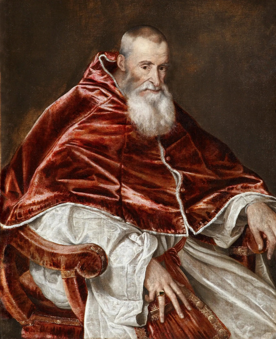 アレクサンドル・ファルネーゼの肖像、教皇パウルス3世（1468-1549；1534年選出） - ティツィア