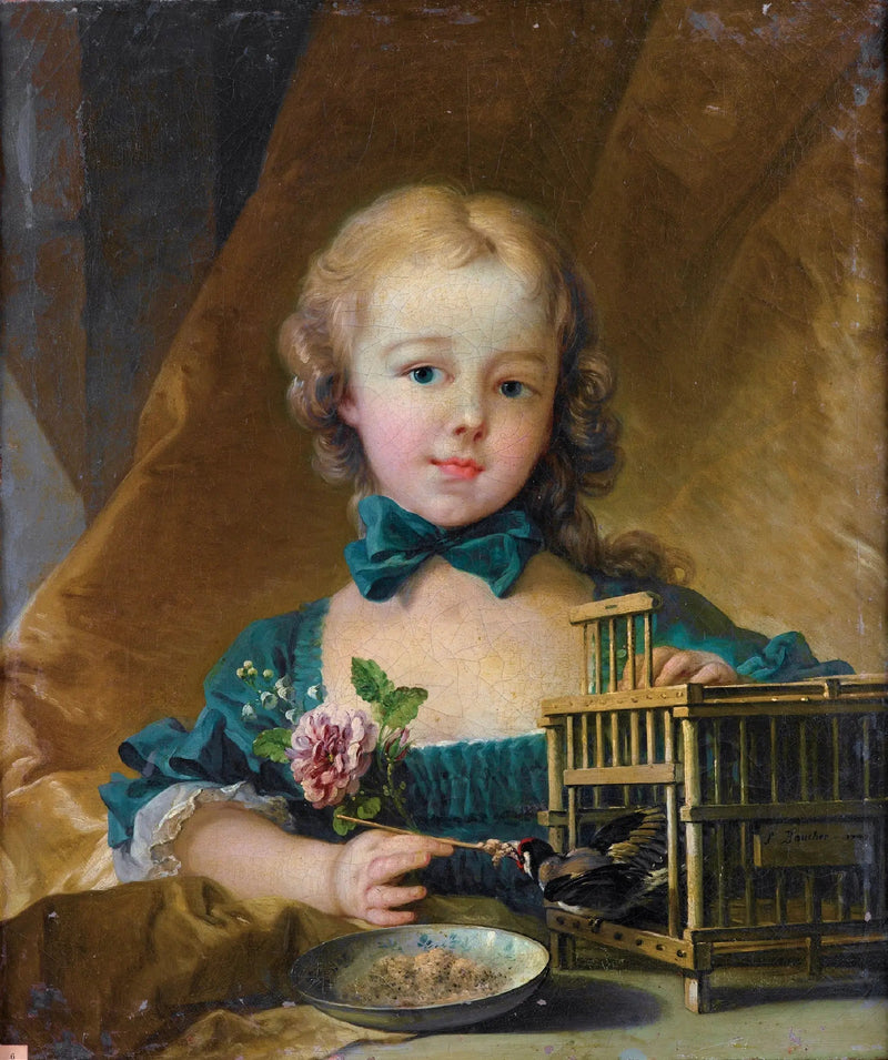 アレクサンドリーヌ・ル・ノルマン・デティオルの肖像画 - フランソワ・ブシャール

Source:
Portrait d'Alexandrine Le Normant d'Étiolles jouant avec un chardonneret - François Boucher