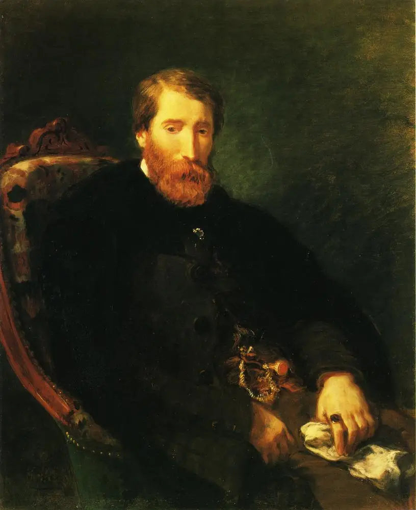 Portrait d'Alfred Bruyas - Eugène Delacroix image 1 copie de tableau peinte à la main