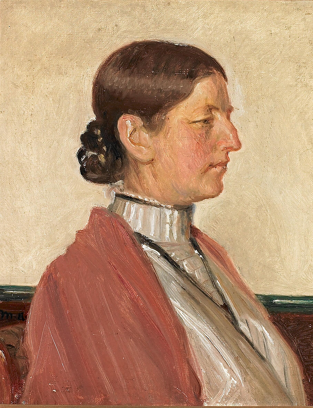 Portrait d'Anna Ancher. - Michael Peter Ancher image 1 copie peinte à la main à l’huile