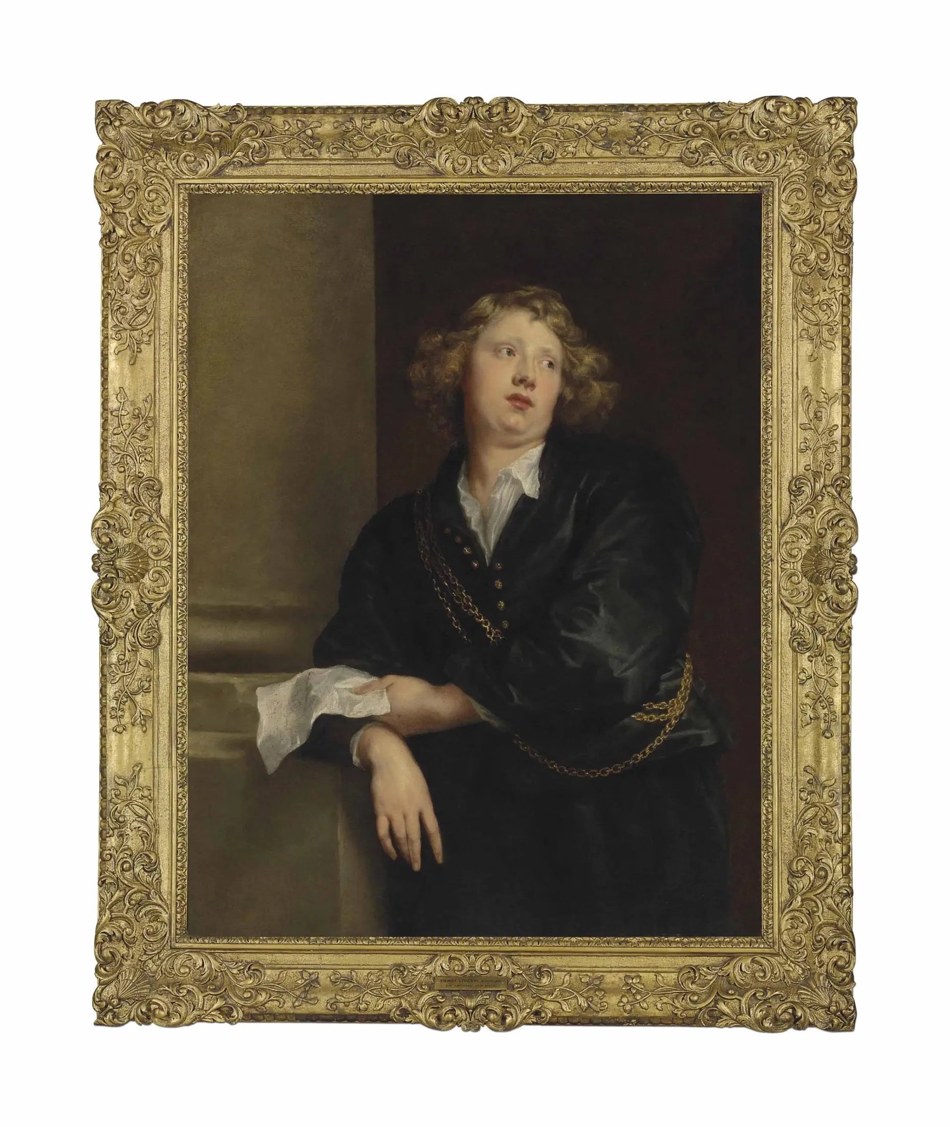 Portrait d'Henricus Liberti (1628-1661). Compositeur et organiste - Antoine van Dyck image 1 copie peinte à la main à l’huile