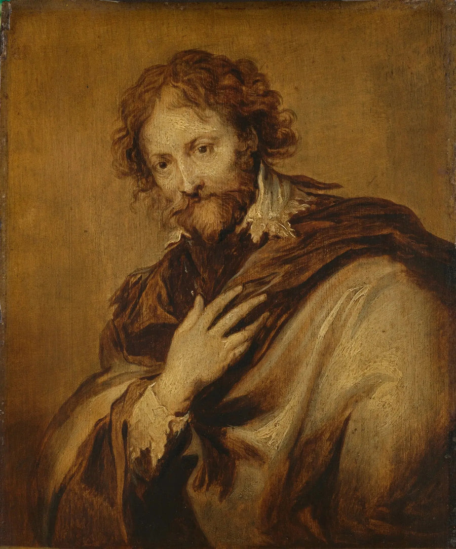 男性の肖像画、ピエール・ポール・ルーベンス（1577-1640）として識別。画家兼外交官。 - アントワーヌ・ヴァン・ダイク

Source:
Portrait d'homme, identifié comme Pierre Paul Rubens (1577-1640). Peintre et diplomate. - Antoine van Dyck