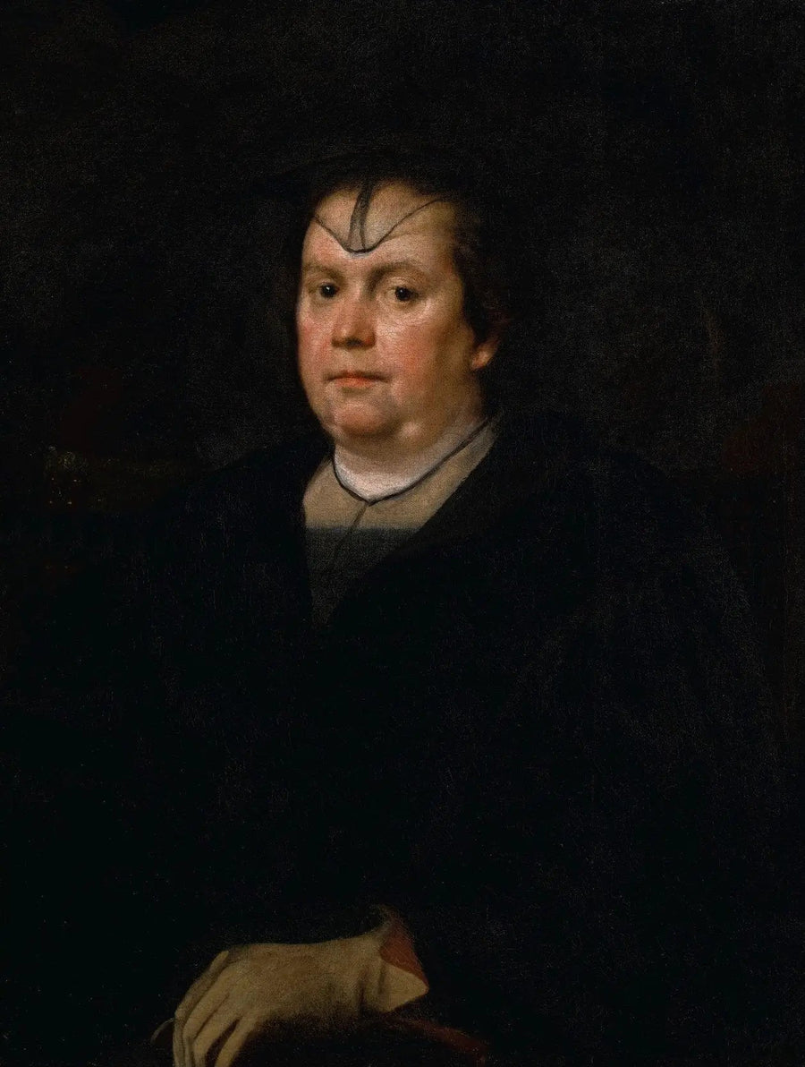 オリミピア・マイダルキーニ・パムフィリ肖像（1591-1657）、ミディアム丈、黒衣 - ディエゴ・ベラスケス