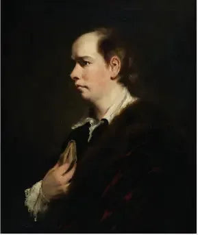 オリバー・ゴールドスミス（1728-1774）の肖像画、劇作家兼作家 - ジョシュア・レイノルズ