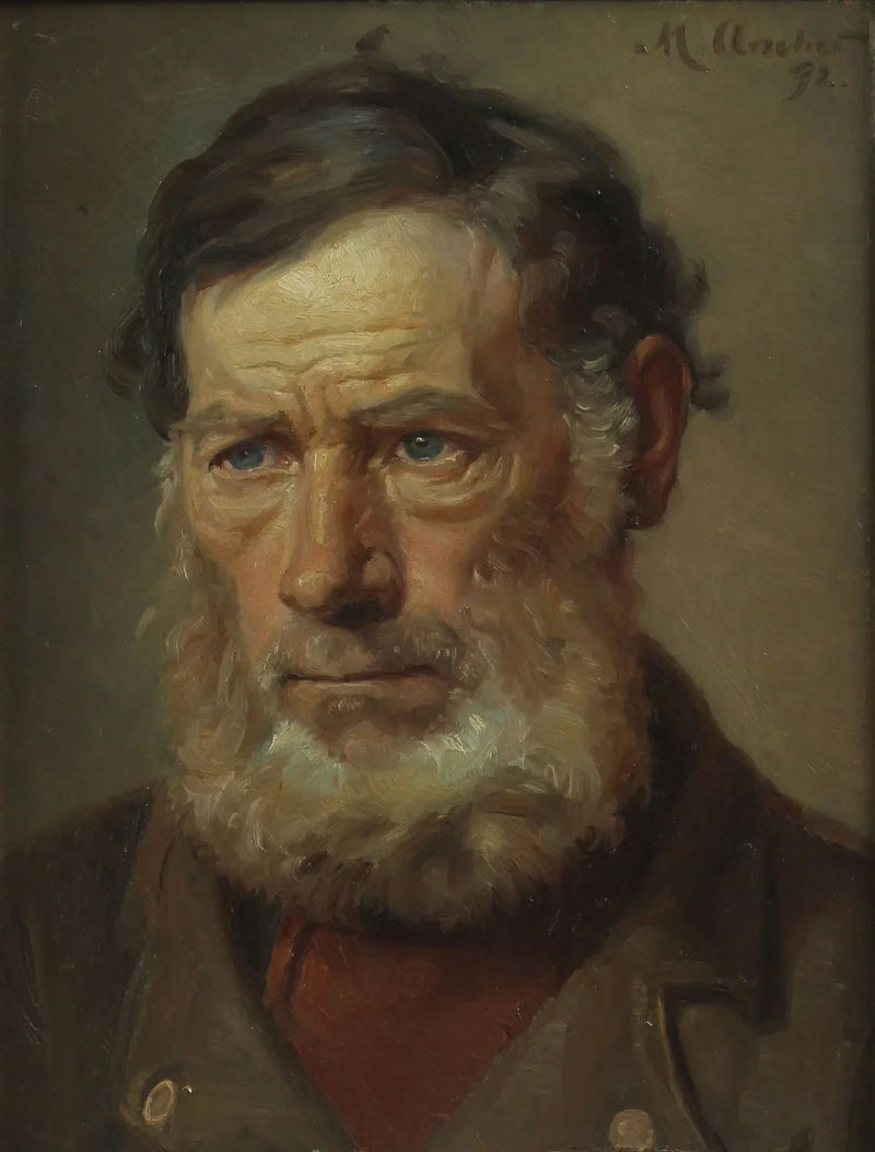 Portrait d'un homme. (1892) - Michael Peter Ancher