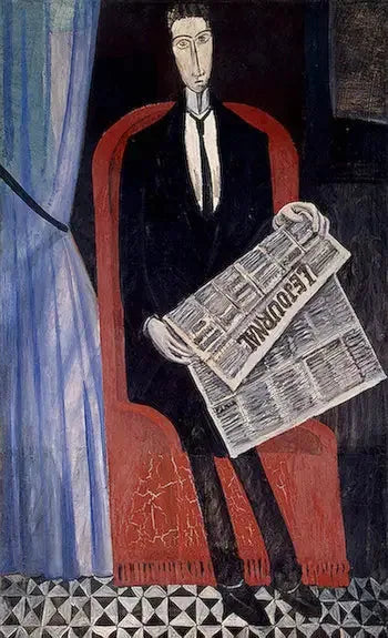 新聞を持つ男の肖像（シャルルX） - アンドレ・ドラン

Source:
Portrait d'un homme au journal (Chevalier X) - André Derain