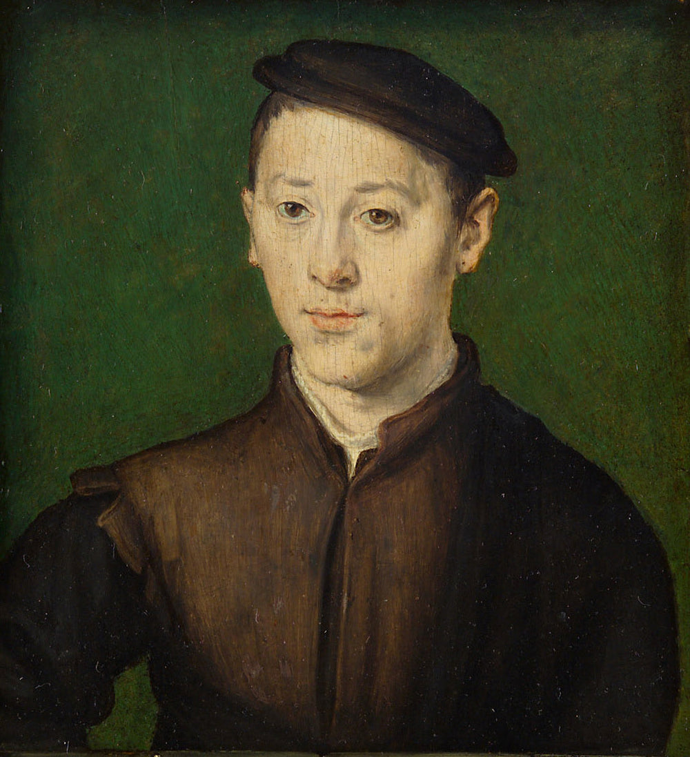 Portrait d'un jeune homme en demi-buste - Corneille de Lyon image 1 reproduction de peinture à l’huile
