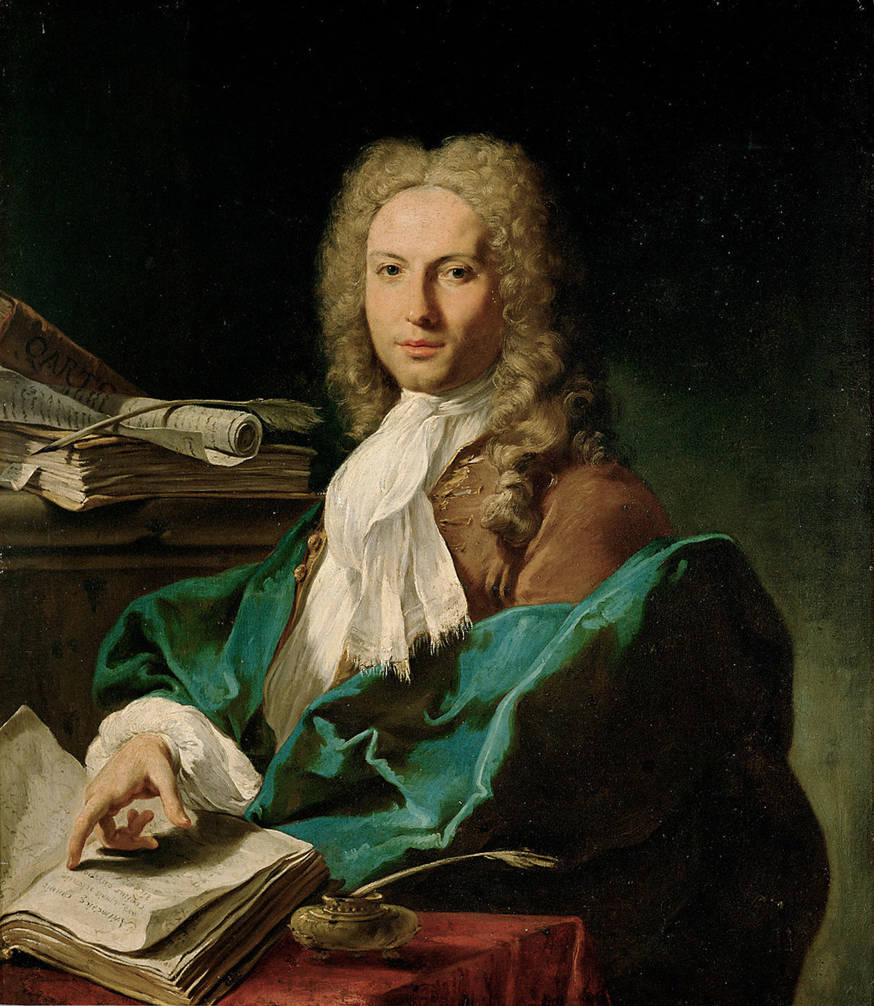 Portrait d'un mathématicien - Giovanni Battista Pittoni image 1 tableau peint à l’huile sur toile