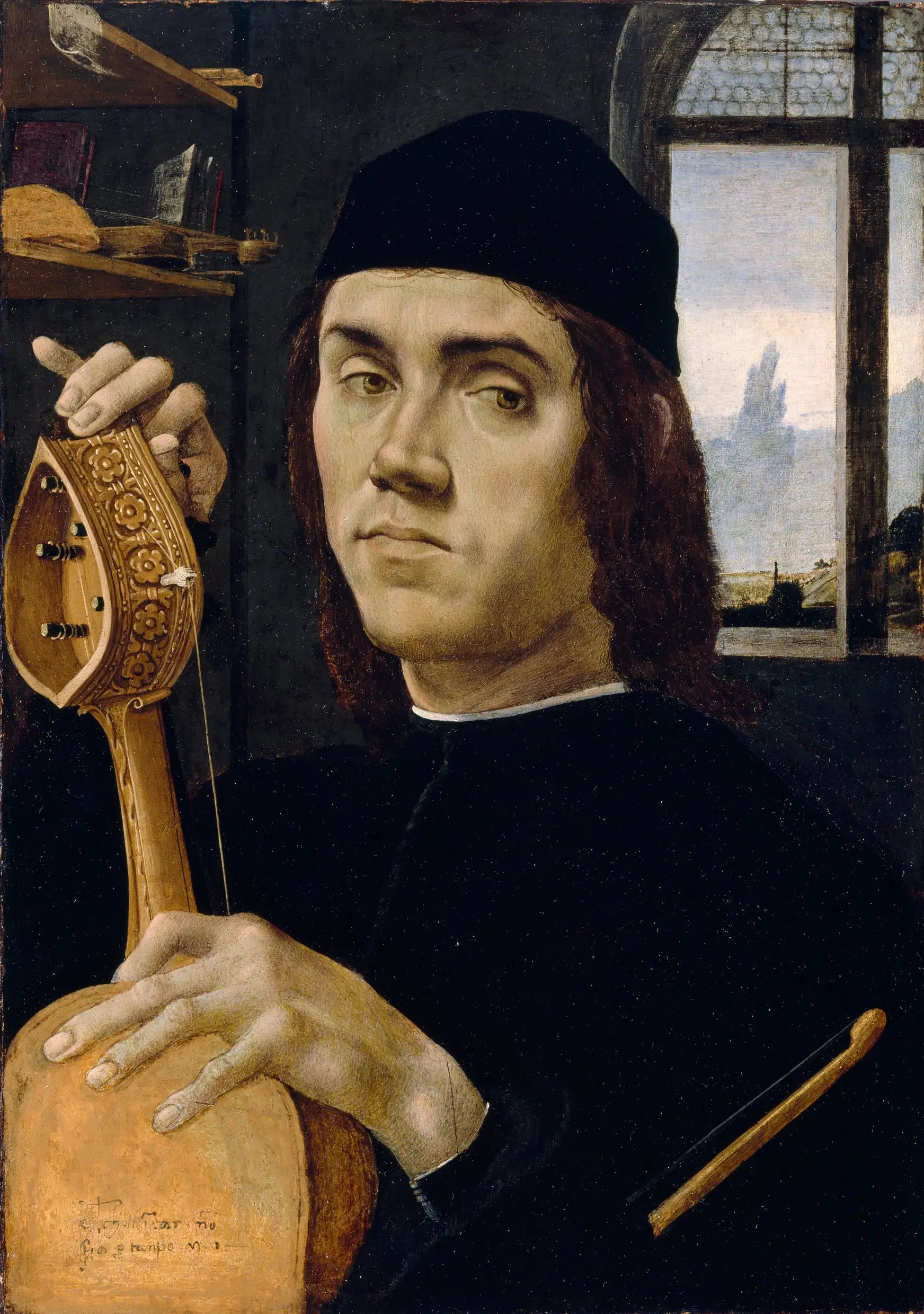 Portrait d'un musicien - Filippino Lippi image 1 reproduction artisanale de tableau