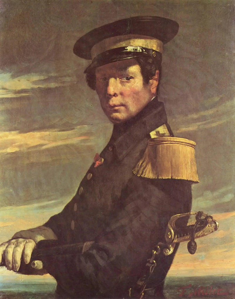海軍将校の肖像 - ジャン＝フランソワ・ミレー