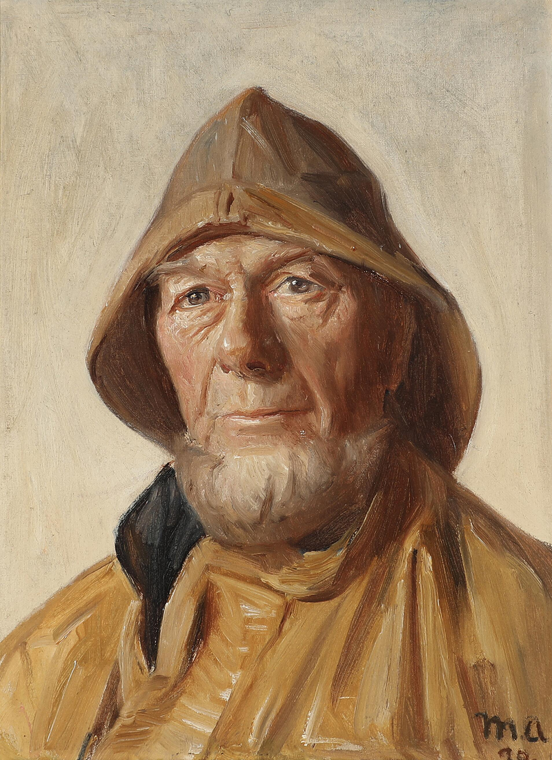 Portrait d'un pêcheur de Skagen. 1890. - Michael Peter Ancher