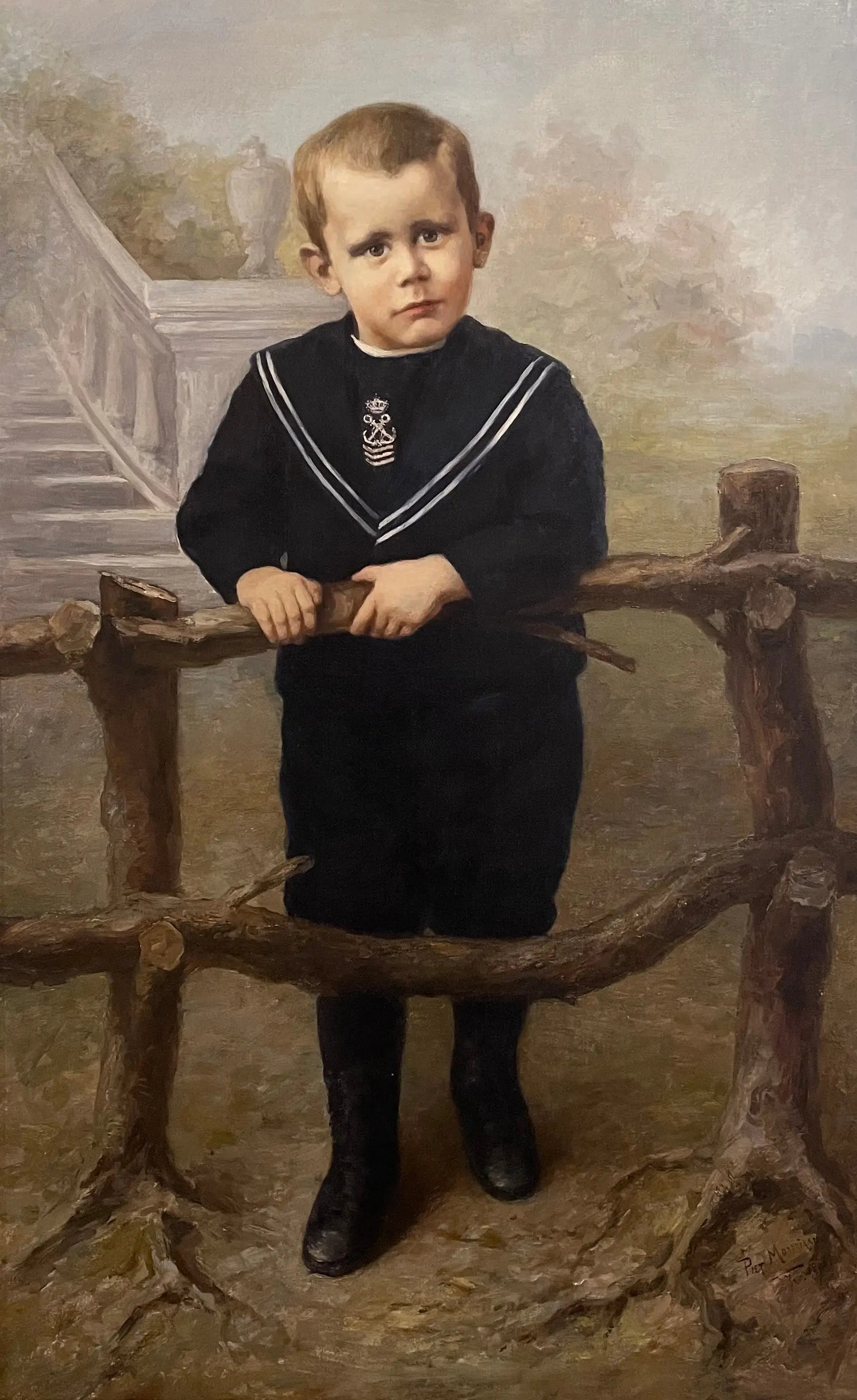 Portrait d'un petit garçon - Piet Mondrian image 1 reproduction de peinture à l’huile