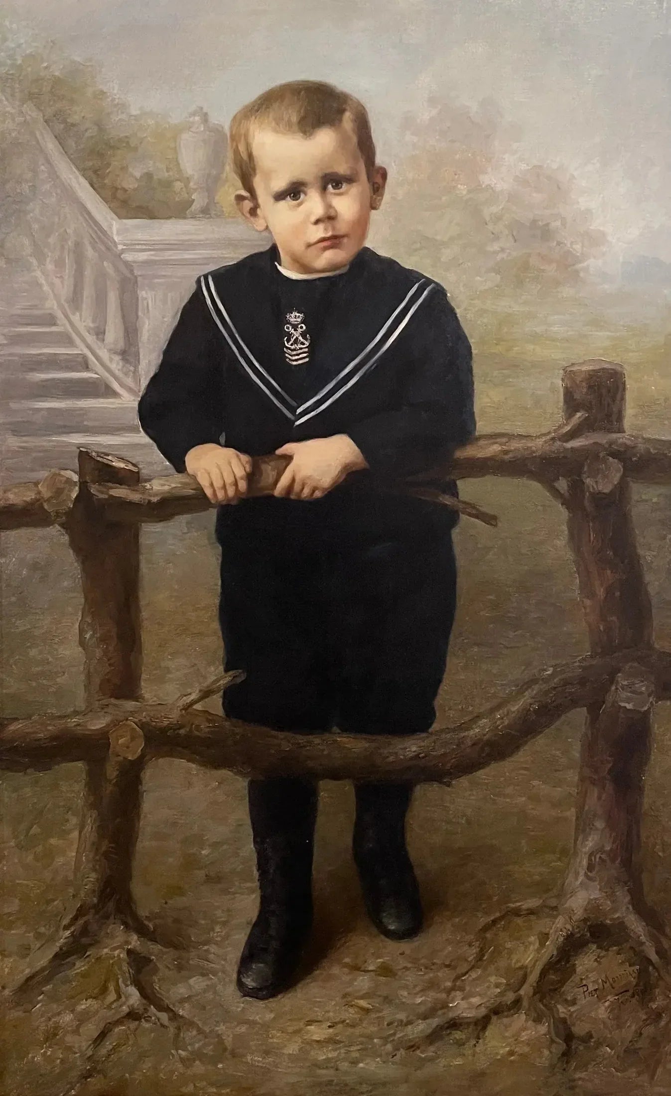 Portrait d'un petit garçon - Piet Mondrian image 1 reproduction de peinture à l’huile