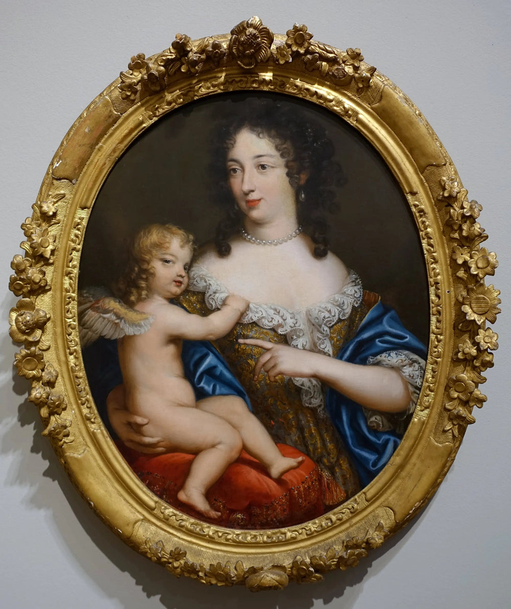 Portrait d'une dame en Vénus avec Cupidon - Pierre Mignard image 1 tableau peint à l’huile sur toile