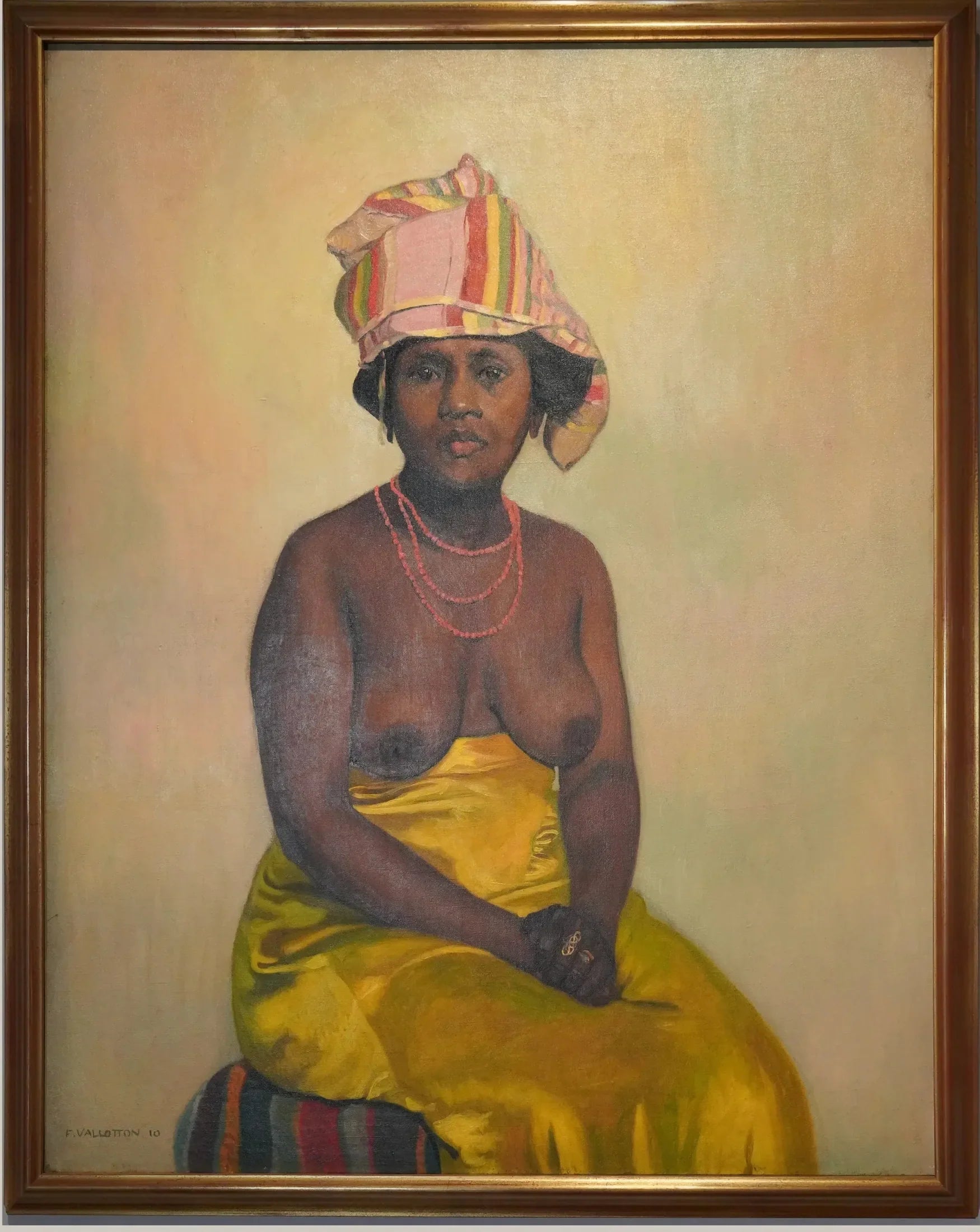 Portrait d'une femme africaine - Félix Vallotton image 1 reproduction artisanale de tableau