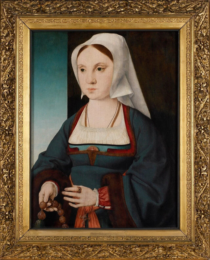 ロザリオを持つ女性の肖像 - ユース・ファン・クレーフ