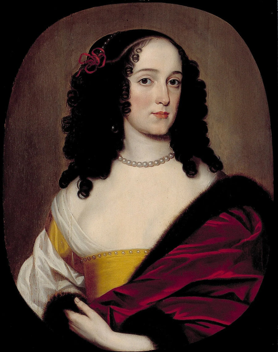 女性の肖像、可能性のあるアンナ・トラジェクティナ・ファン・ブレデローデ（1625/26-1672）、ジョージ・ハーマン・ラインハルト、ウィード伯の妻 - ヘリット・ファン・ホントホルスト