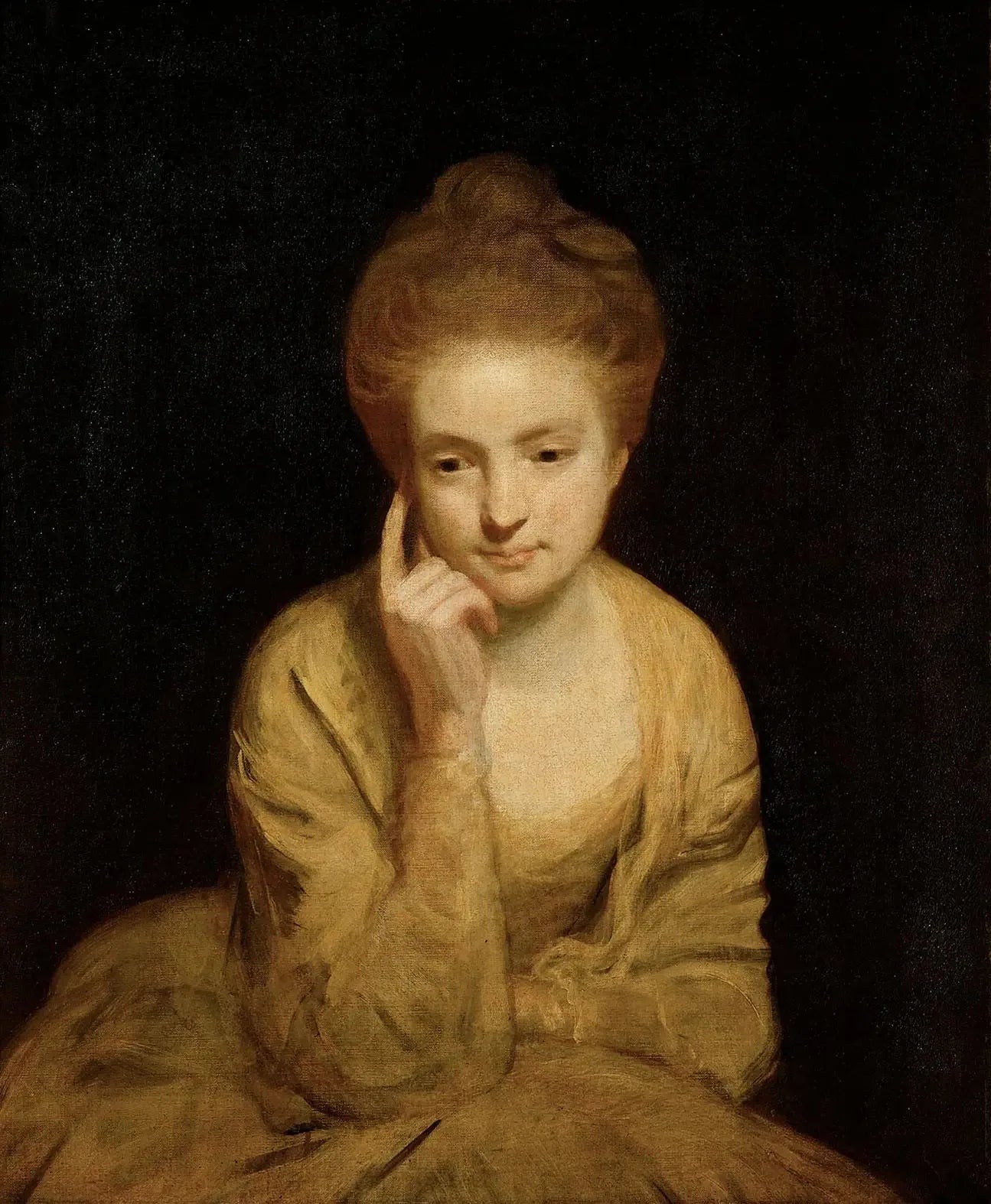 Portrait d'une jeune femme - Joshua Reynolds image 1 reproduction artisanale de tableau