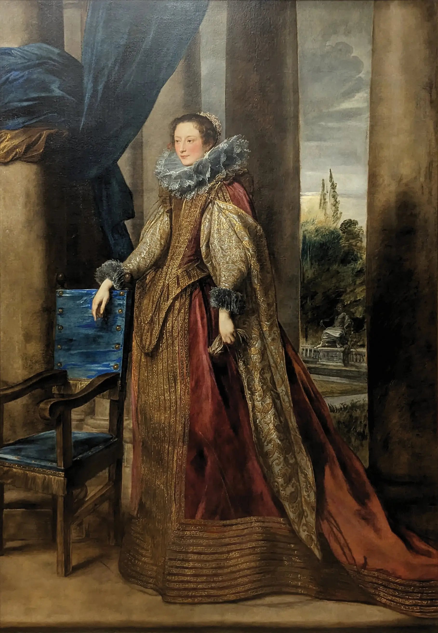 Portrait d'une noble génoise - Antoine van Dyck image 1 tableau peint à l’huile sur toile