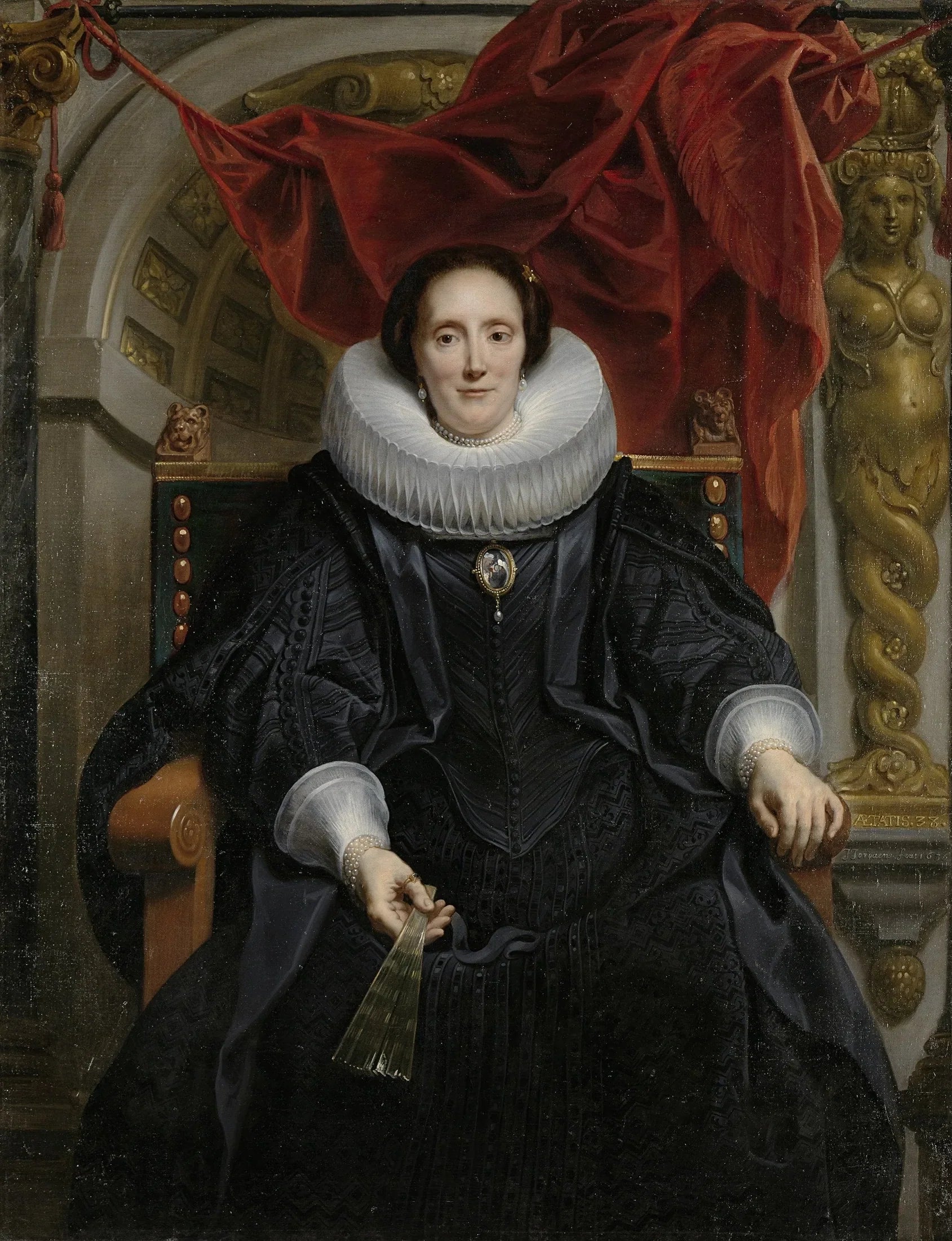 Portrait de Catharina Behaghel (1597-1666), épouse de Rogier Le Witer - Jacob Jordaens image 1 copie de tableau peinte à la main