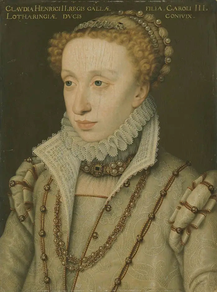 クラウディア・ド・ヴァロワ（1547-1575）の肖像 - フランソワ・クルエ

Source:
Portrait de Claudia de Valois (1547-1575) - François Clouet