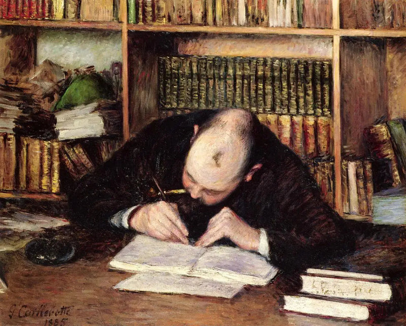 エミール＝ジャン・フォンテーヌの肖像、図書館員 - ギュスターヴ・カイユボット