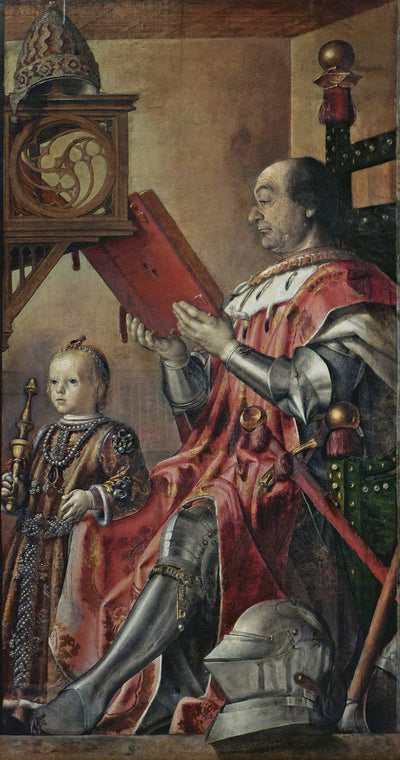 Portrait de Federico da Montefeltro et fils Guidobaldo - Pedro Berruguete - Alpha Reproduction